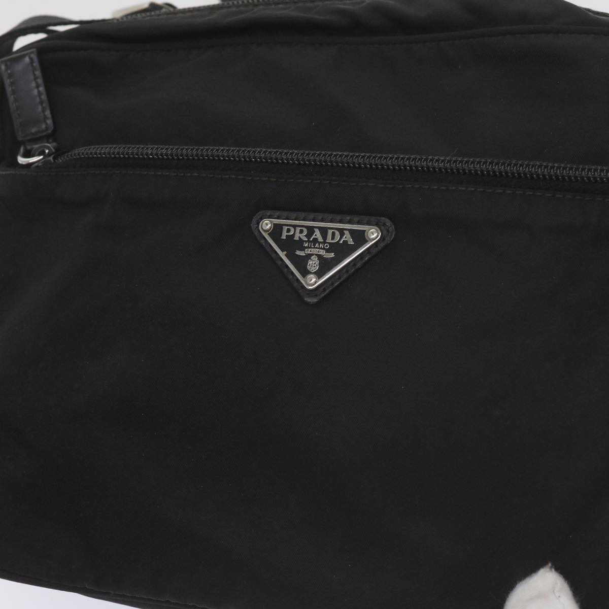 PRADA Shoulder Bag Nylon Black Auth 60028