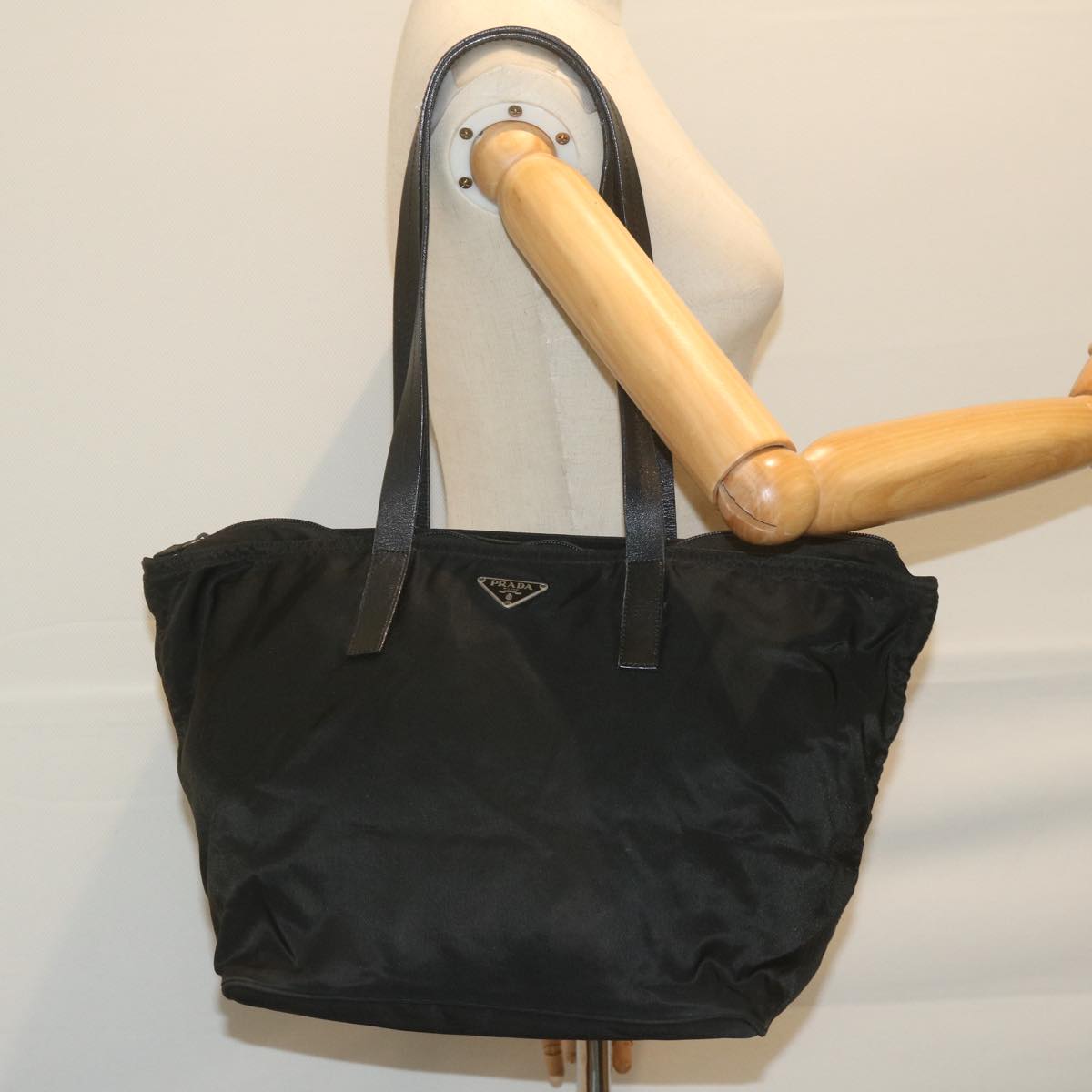 PRADA Shoulder Bag Nylon Black Auth 60046