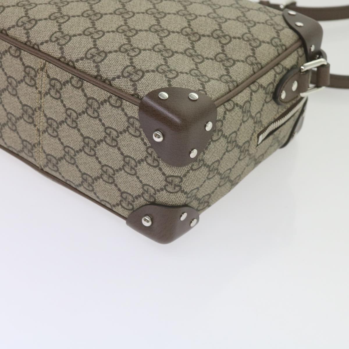 GUCCI GG Supreme Shoulder Bag Beige 626363 Auth 60070S