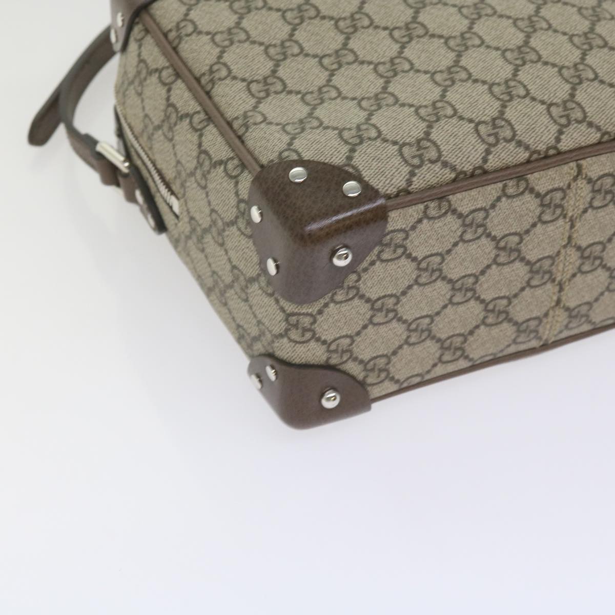 GUCCI GG Supreme Shoulder Bag Beige 626363 Auth 60070S