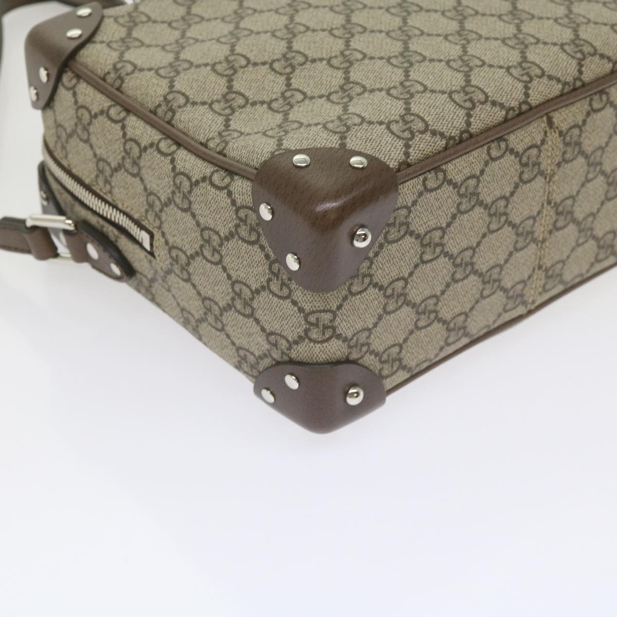 GUCCI GG Supreme Shoulder Bag Beige 626363 Auth 60070S