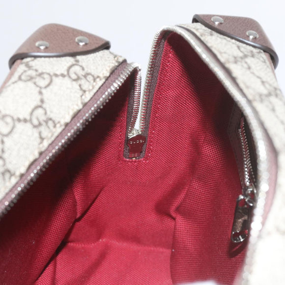 GUCCI GG Supreme Shoulder Bag Beige 626363 Auth 60070SV