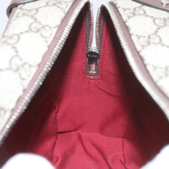 GUCCI GG Supreme Shoulder Bag Beige 626363 Auth 60070SV