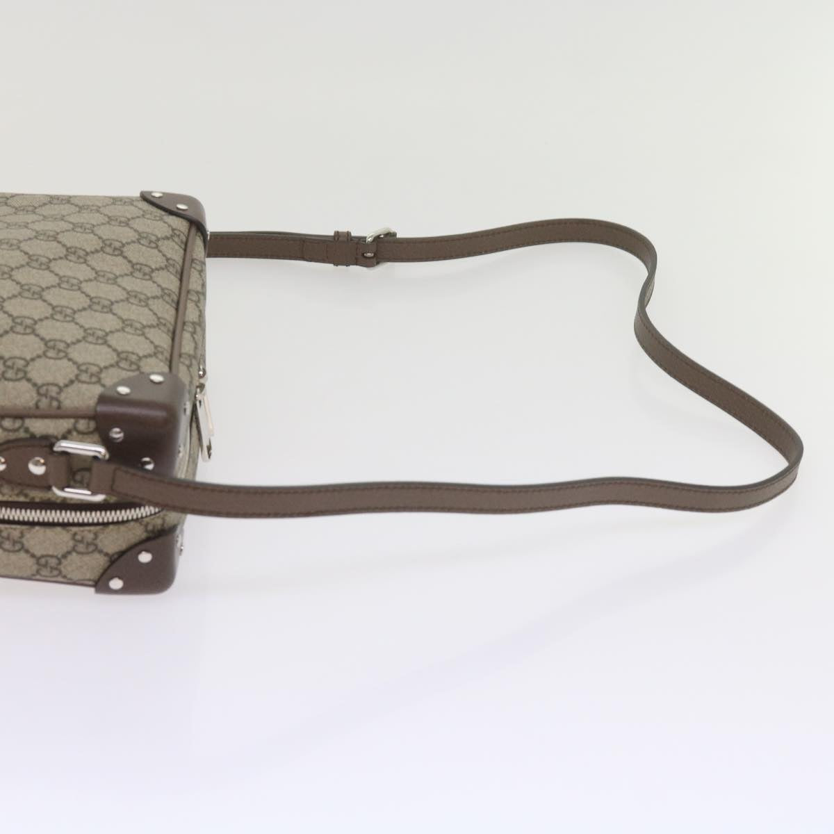 GUCCI GG Supreme Shoulder Bag Beige 626363 Auth 60070S