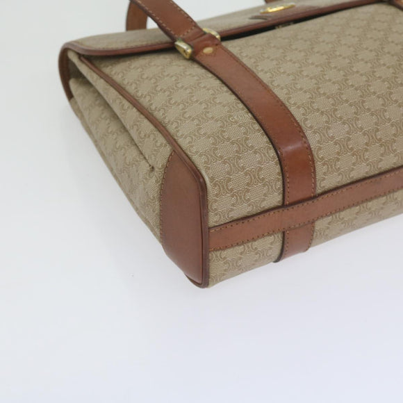 CELINE Macadam Canvas Umhängetasche Beige Auth 60074
