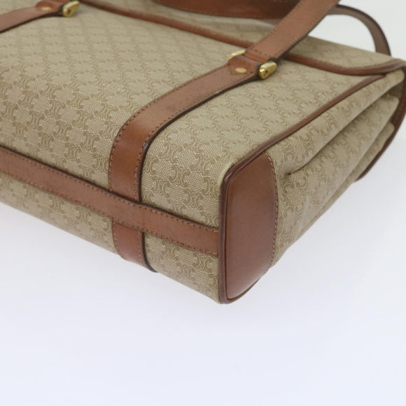CELINE Macadam Canvas Umhängetasche Beige Auth 60074