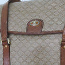 CELINE Macadam Canvas Shoulder Bag Beige Auth 60074-18