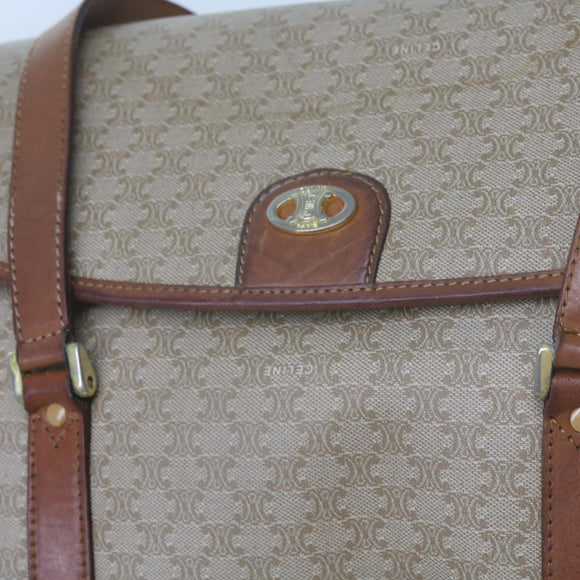 CELINE Macadam Canvas Umhängetasche Beige Auth 60074