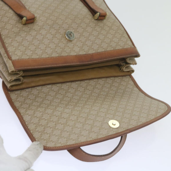 CELINE Macadam Canvas Umhängetasche Beige Auth 60074