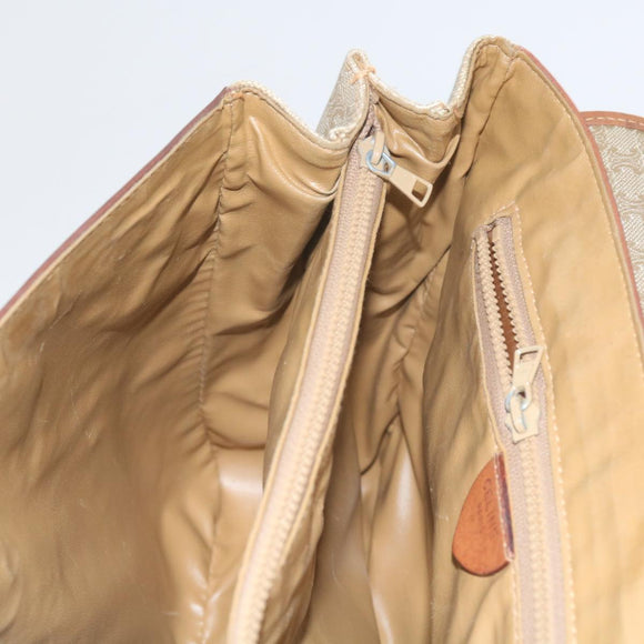 CELINE Macadam Canvas Umhängetasche Beige Auth 60074