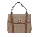 CELINE Macadam Canvas Shoulder Bag Beige Auth 60074-13
