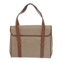 CELINE Macadam Canvas Shoulder Bag Beige Auth 60074-2