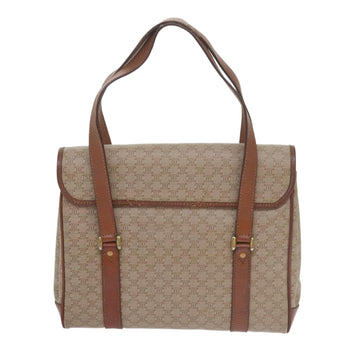 CELINE Macadam Canvas Shoulder Bag Beige Auth 60074 - 0