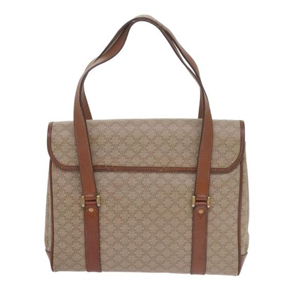 CELINE Macadam Canvas Umhängetasche Beige Auth 60074