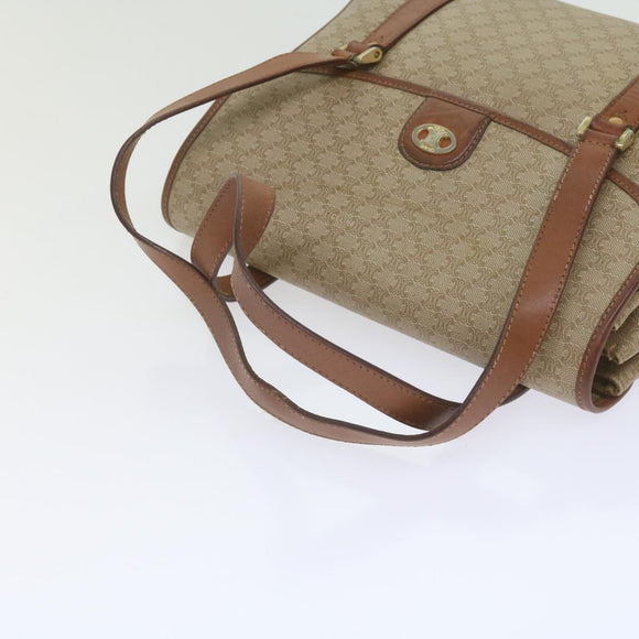 CELINE Macadam Canvas Umhängetasche Beige Auth 60074