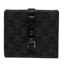 GUCCI GG Canvas Jackie Wallet Navy 05474 Auth 60080V-13