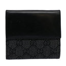 GUCCI GG Canvas Jackie Wallet Navy 05474 Auth 60080V-2