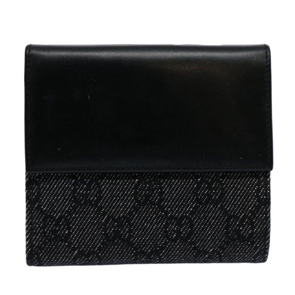 GUCCI GG Canvas Jackie Wallet Navy 05474 Auth 60080V