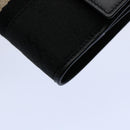 GUCCI GG Canvas Sherry Line Jackie Wallet Black White Auth 60081V-16
