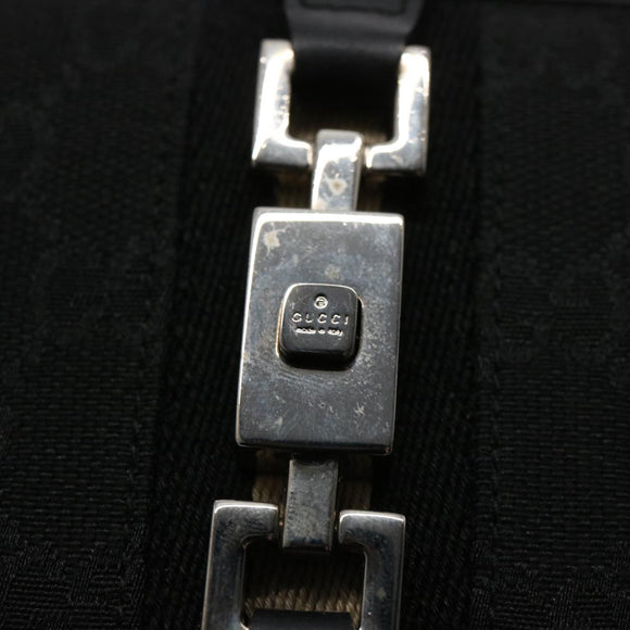 GUCCI GG Canvas Sherry Line Jackie Wallet Black White Auth 60081V