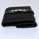 GUCCI GG Canvas Sherry Line Jackie Wallet Black White Auth 60081V-4