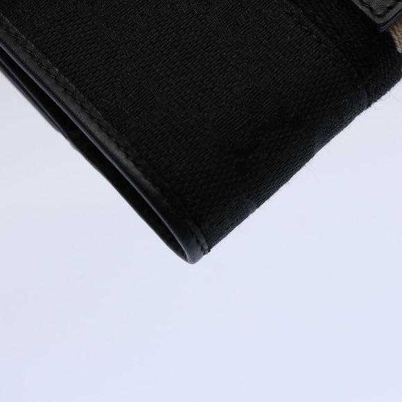 GUCCI GG Canvas Sherry Line Jackie Wallet Black White Auth 60081V