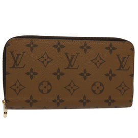 LOUIS VUITTON Monogram Reverse Zippy Wallet Long Wallet M82444 LV Auth 60083SM
