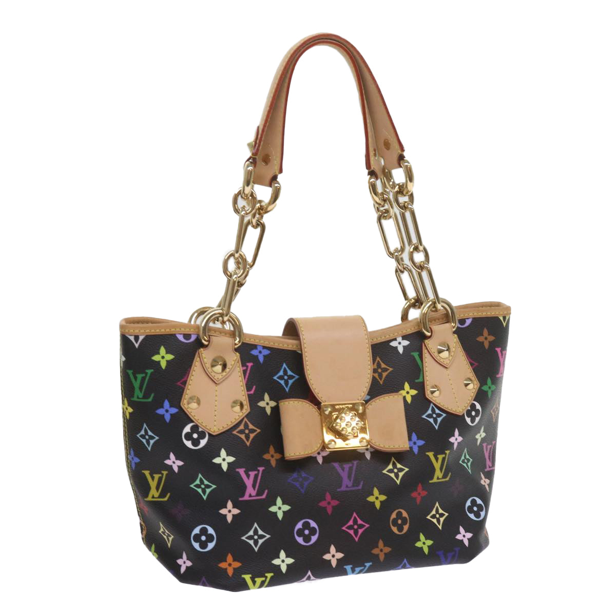 LOUIS VUITTON Monogram Multicolor Annie MM Shoulder Bag Black M40308 Auth 60084A