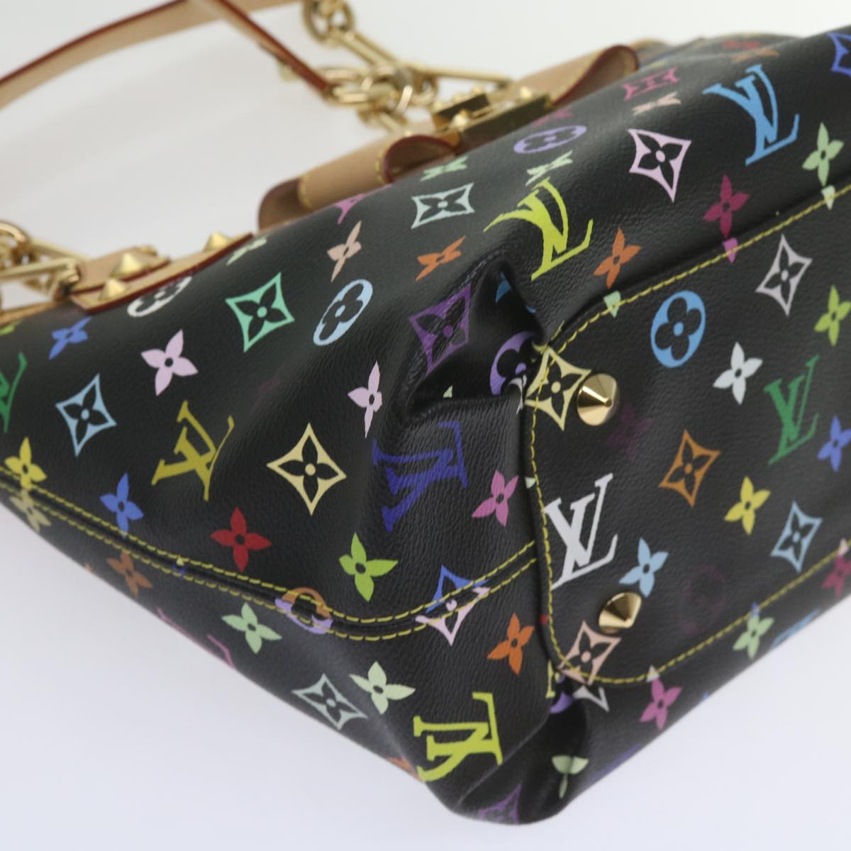 LOUIS VUITTON Monogram Multicolor Annie MM Shoulder Bag Black M40308 Auth 60084A