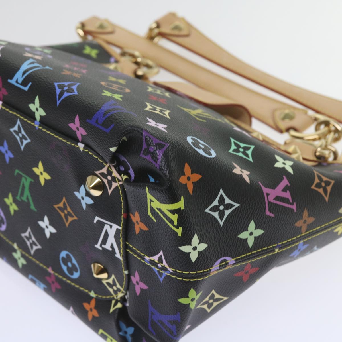 LOUIS VUITTON Monogram Multicolor Annie MM Shoulder Bag Black M40308 Auth 60084S