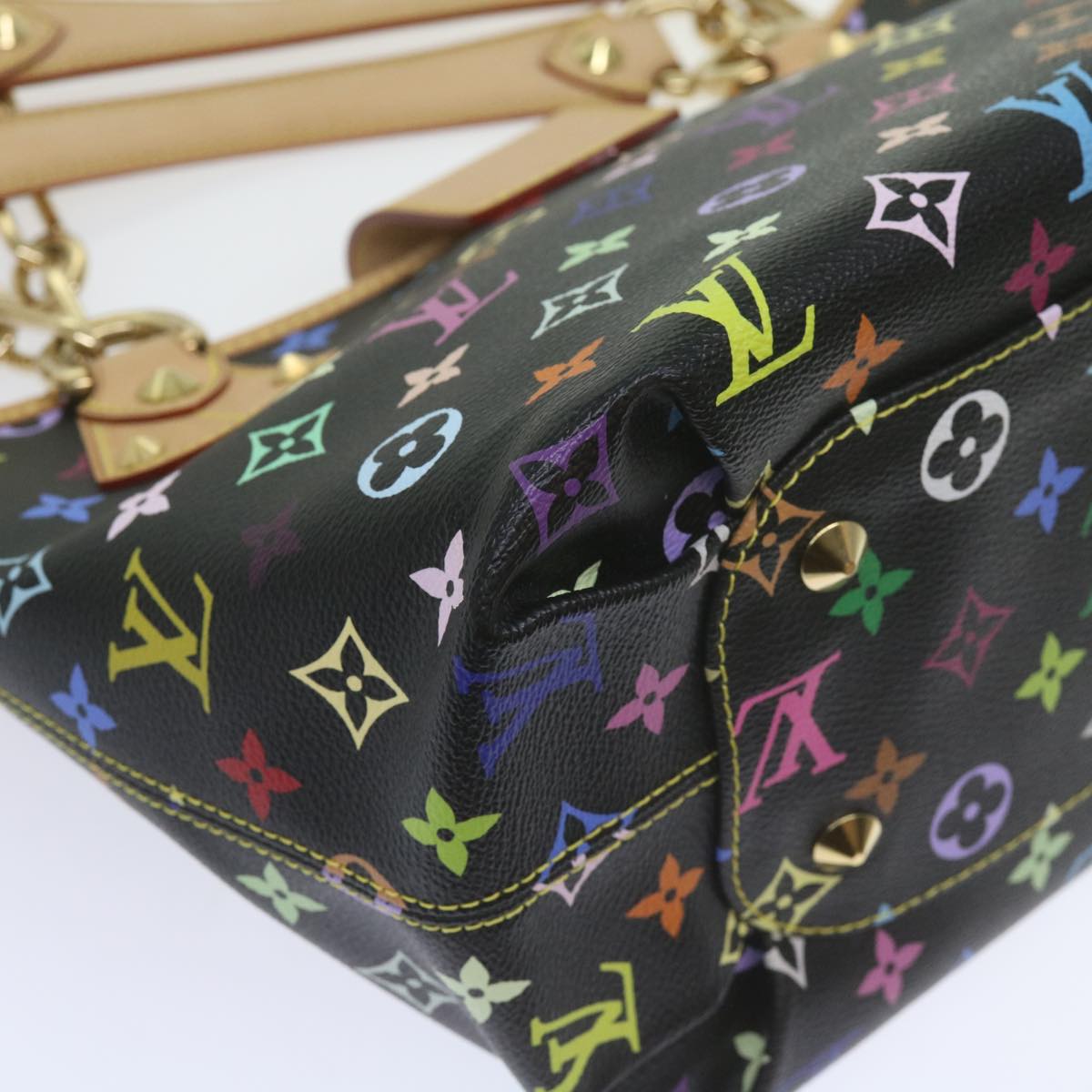 LOUIS VUITTON Monogram Multicolor Annie MM Shoulder Bag Black M40308 Auth 60084S