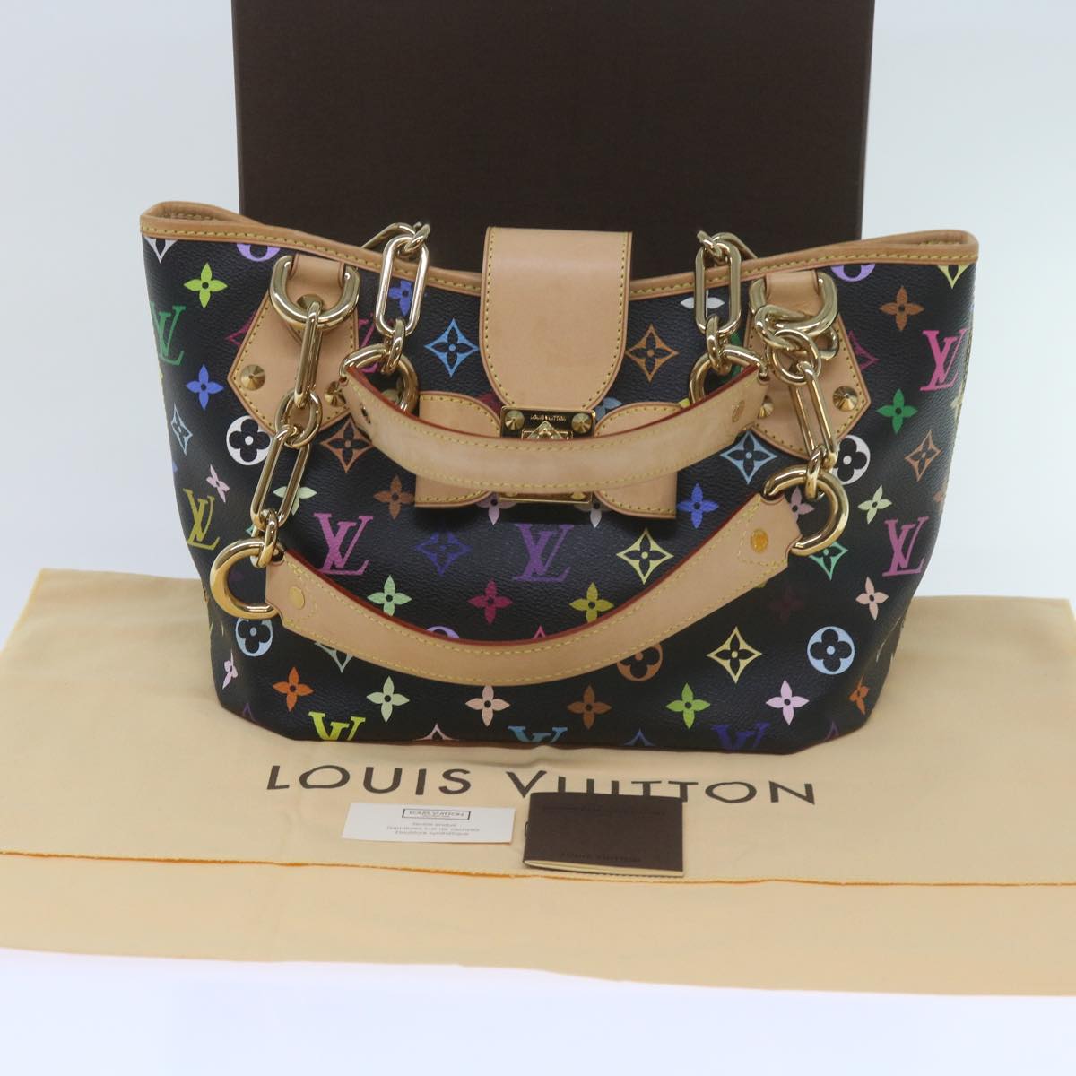 LOUIS VUITTON Monogram Multicolor Annie MM Shoulder Bag Black M40308 Auth 60084A