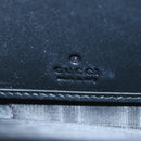 GUCCI Silvi Web Sherry Line Long Wallet Leather Black Red 476083 Auth 60085AV-17