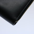 GUCCI Silvi Web Sherry Line Long Wallet Leather Black Red 476083 Auth 60085AV-14