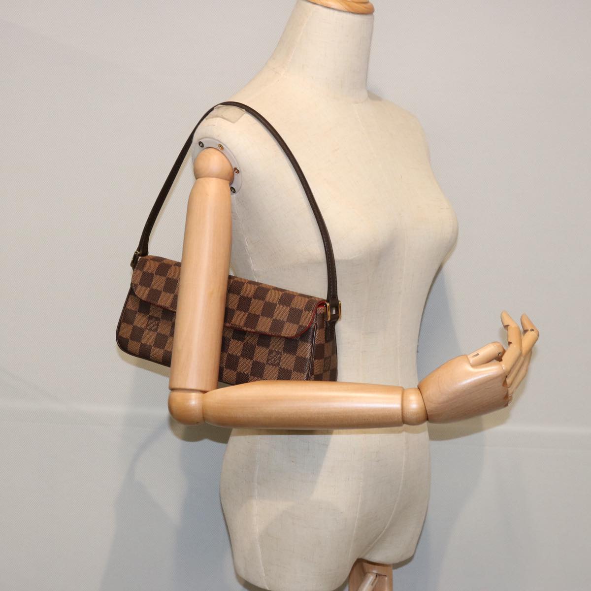 LOUIS VUITTON Damier Ebene Recoleta Shoulder Bag N51299 LV Auth 60093S