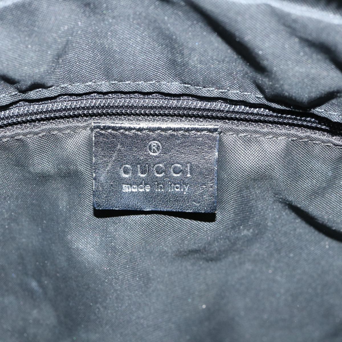 GUCCI GG Canvas Shoulder Bag Nylon Black Auth 60150