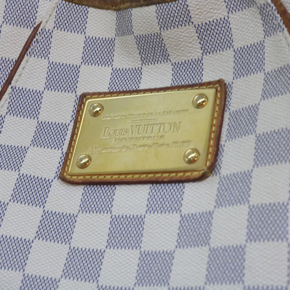 LOUIS VUITTON Damier Azur Galliera PM Shoulder Bag N55215 LV Auth 60160