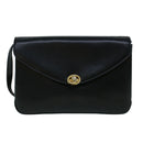 BALLY Shoulder Bag Leather Black Auth 60178-13
