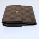 LOUIS VUITTON Damier Ebene Portefeuille Elise Wallet N61654 LV Auth 60184-3