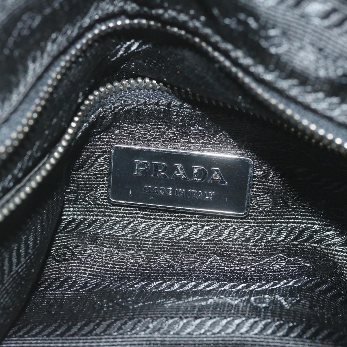 PRADA Shoulder Bag Nylon Black Auth 60190