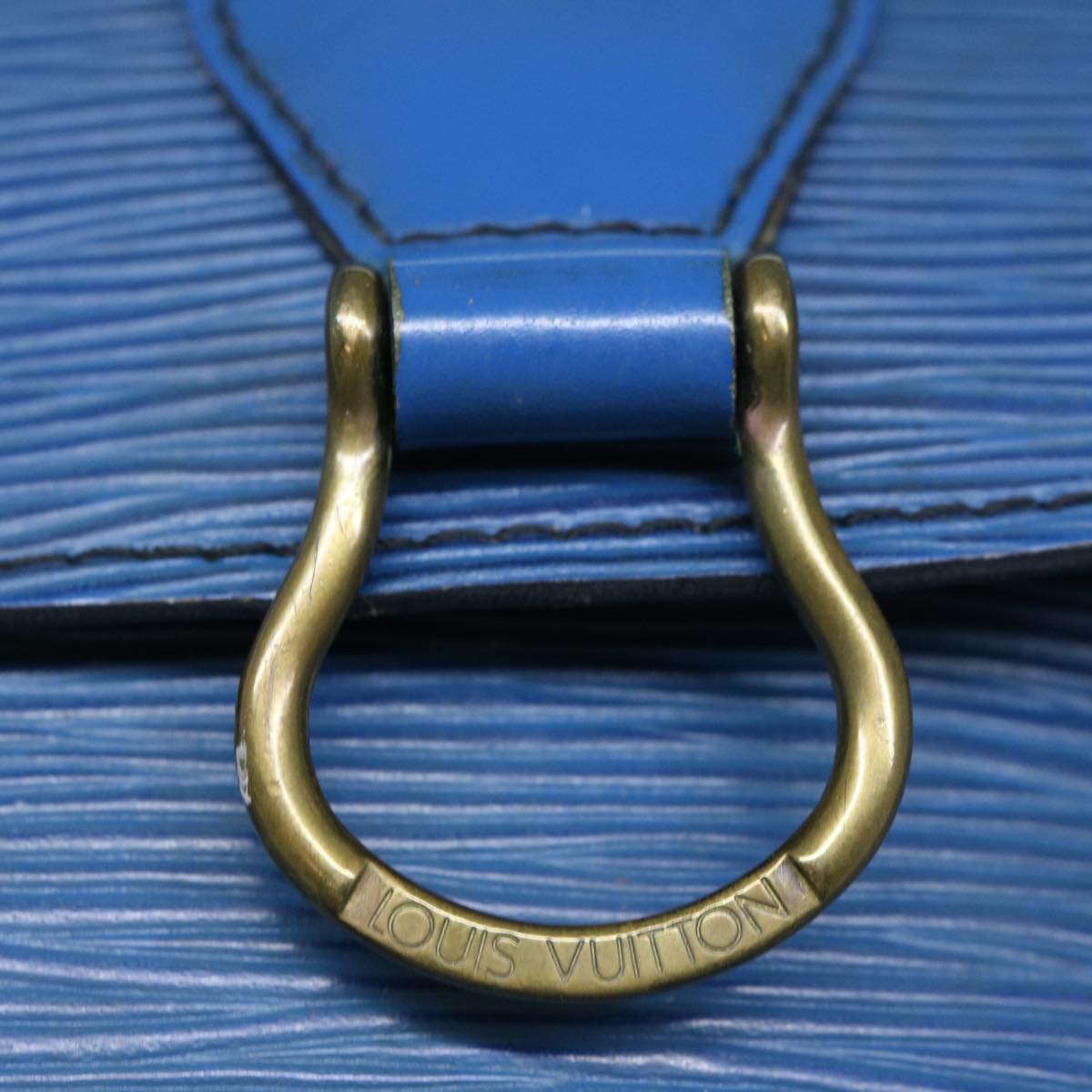 LOUIS VUITTON Epi Saint Cloud GM Shoulder Bag Blue M52195 LV Auth 60223