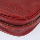 LOUIS VUITTON Epi Jeune Fille Umhängetasche Rot M52157 LV Auth 60225-17