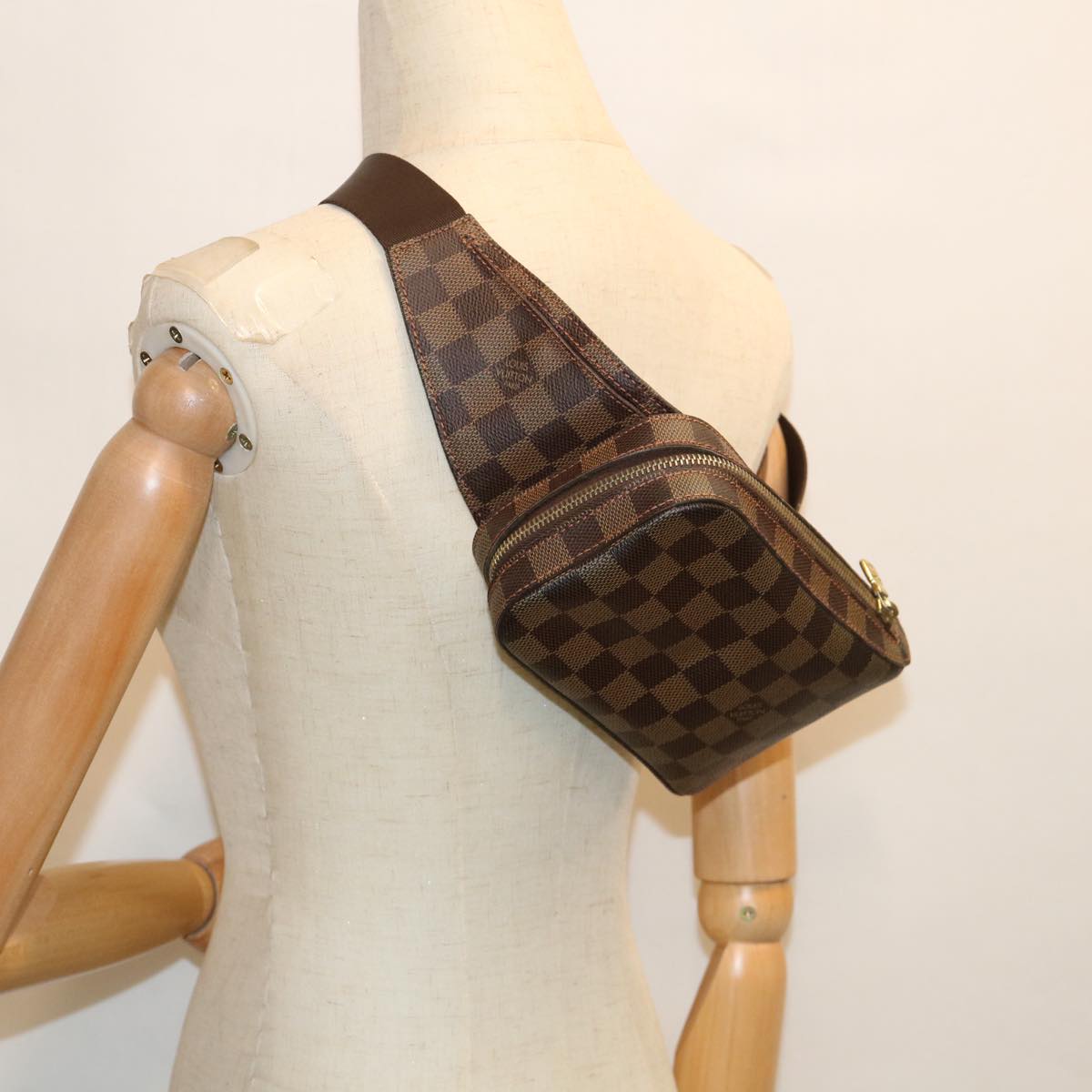 LOUIS VUITTON Damier Ebene Geronimos Shoulder Bag N51994 LV Auth 60227