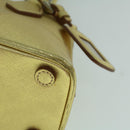 PRADA Hand Bag Safiano leather Gold Auth 60231V-16