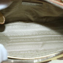 PRADA Hand Bag Safiano leather Gold Auth 60231A-10