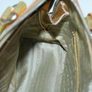 PRADA Hand Bag Safiano leather Gold Auth 60231V-21