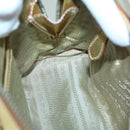 PRADA Hand Bag Safiano leather Gold Auth 60231V-22