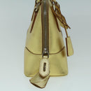 PRADA Hand Bag Safiano leather Gold Auth 60231V-3