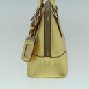 PRADA Hand Bag Safiano leather Gold Auth 60231A-4