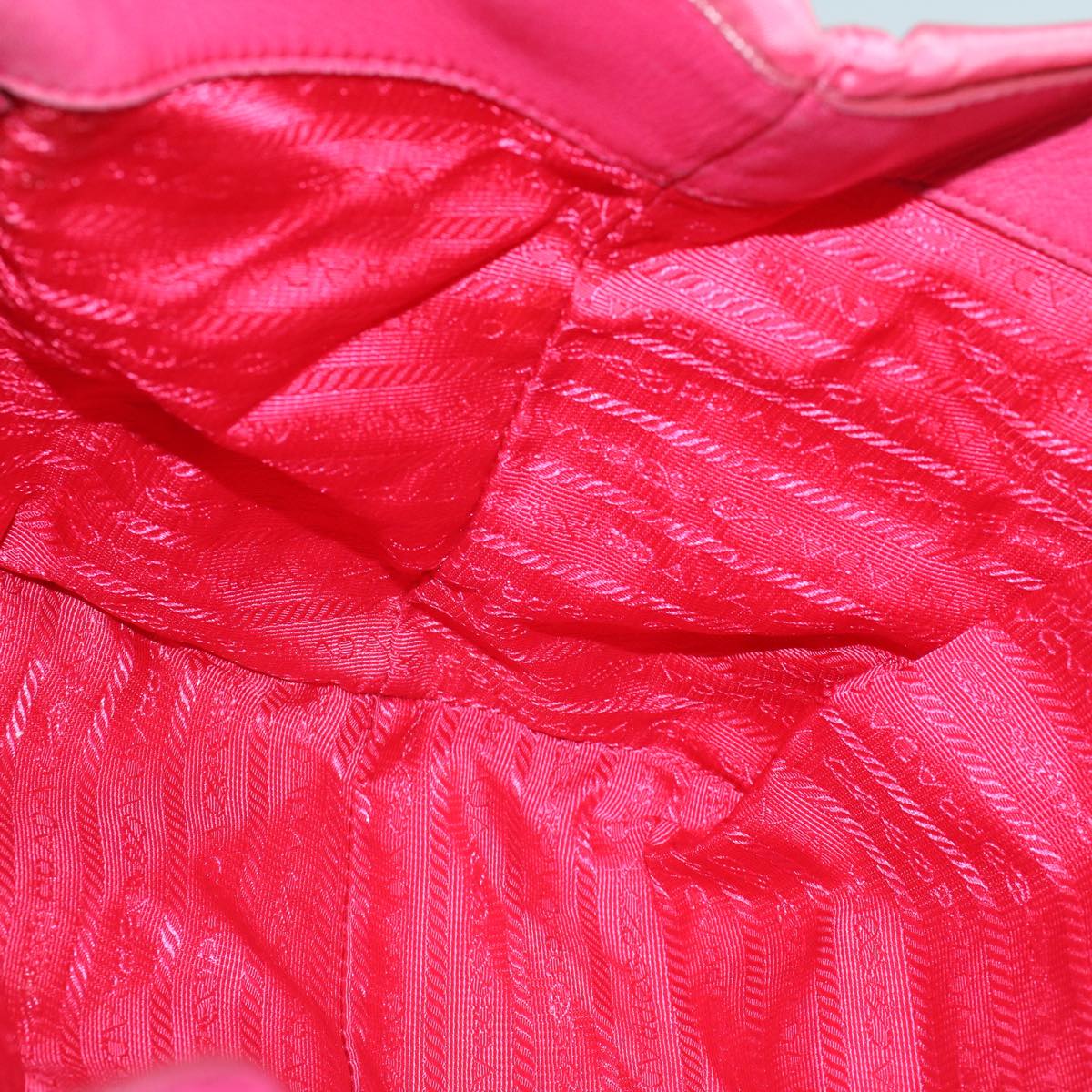 PRADA Hand Bag Nylon Pink Auth 60248